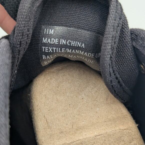 Abound Neely Platform Sneakers Men's Canvas Lace Up Shoes Black Size US11M EU44 - Picture 7 of 13